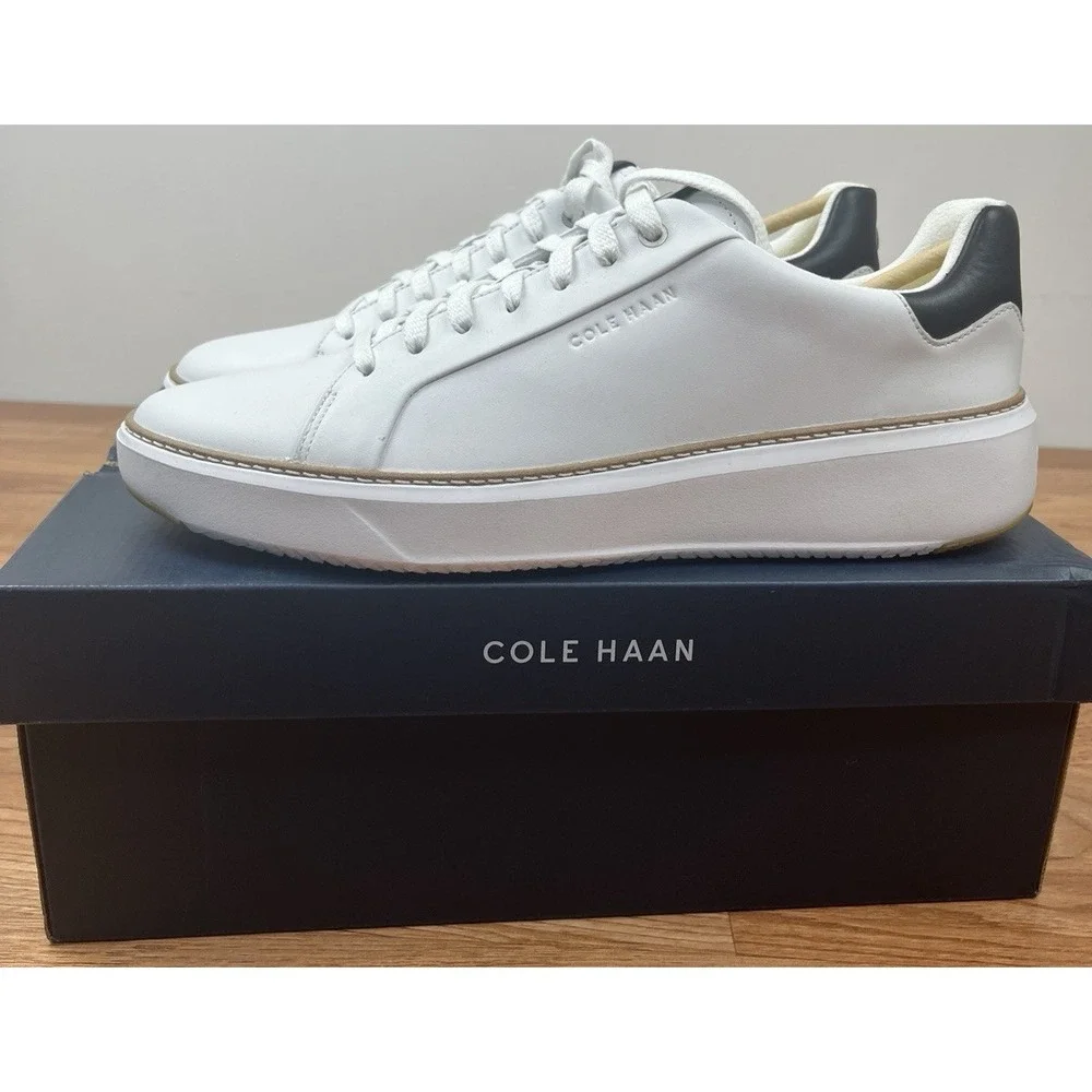 Cole Haan GrandPro Topspin Sneakers Men's Size 11 Optic White  Leather  NEW